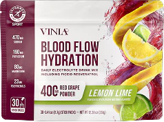 Wholesale - VINIA Blood Flow Hydration™ - Lemon Lime - 30 Stick - 8 Box Case